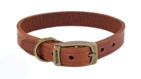 Bisley heritage leather dog collar 39-48cm